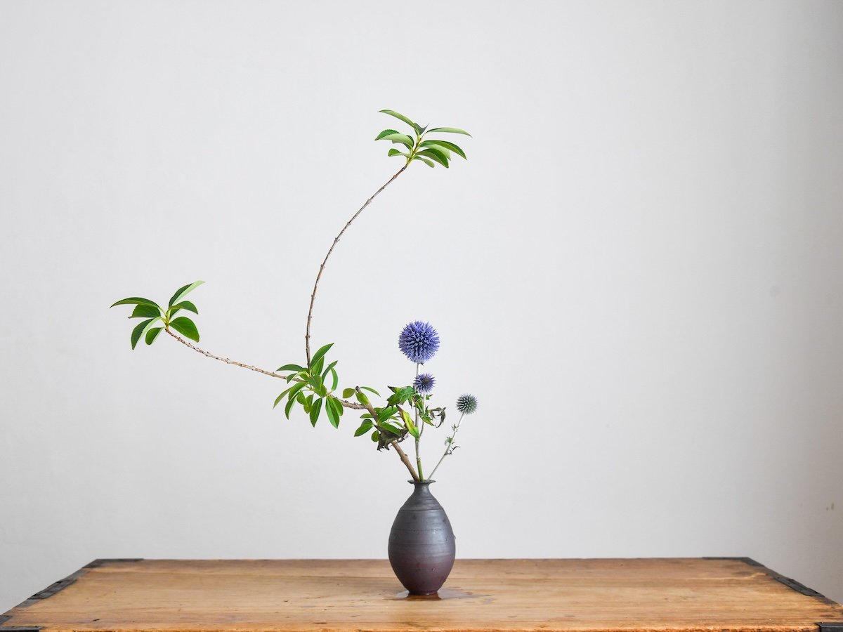 Nghệ thuật cắm hoa ikebana của Nhật Bản đề cao sự hài hòa giữa màu sắc, bình cắm và không gian. (Ảnh từ Internet)