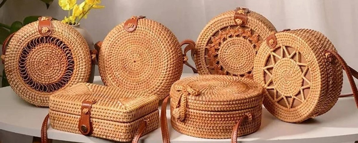 Các mẫu túi mây thời trang.